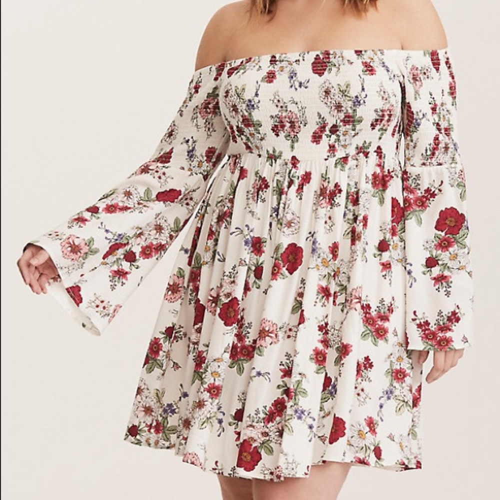 Torrid off the shoulder dress